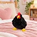 Lean Toys Plush Chicken, Black, 20 × 13 × 8 cm Lean Toys Plush Chicken, Black, 20 × 13 × 8 cm