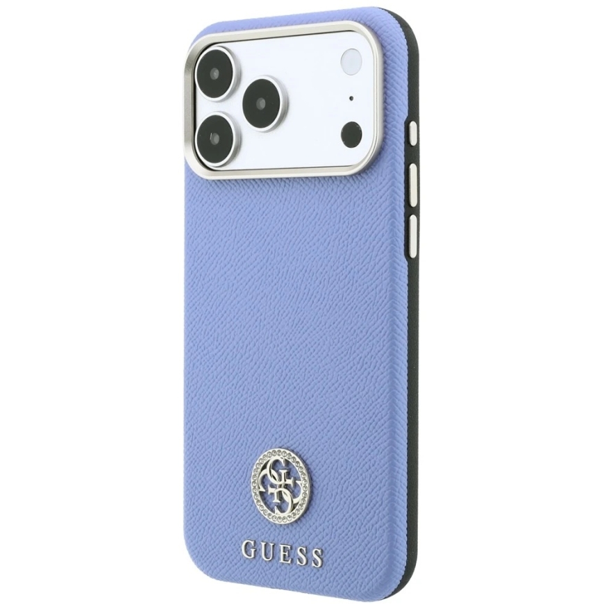 Guess Grained Round Strass Logo MagSafe kest iPhone 18 Pro / 17 Pro - Sinine – 3