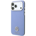 Guess Grained Round Strass Logo MagSafe dėklas iPhone 18 Pro / 17 Pro - Mėlyna Guess Grained Round Strass Logo MagSafe dėklas iPhone 18 Pro / 17 Pro - Mėlyna