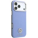 Guess Grained Round Strass Logo MagSafe dėklas iPhone 18 Pro / 17 Pro - Mėlyna Guess Grained Round Strass Logo MagSafe dėklas iPhone 18 Pro / 17 Pro - Mėlyna