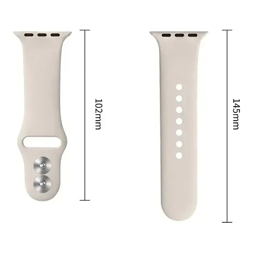 TECH-PROTECT СИЛИКОНОВЫЙ ЧАСЫ APPLE WATCH 8 / 9 / 10 / 11 / 12 / SE / ULTRA (44 / 45 / 46 / 49 ММ) STARLIGHT – 3
