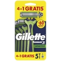 Gillette Sensor3 Sensitive Disposable Razor Blades, 5 pcs. Gillette Sensor3 Sensitive Disposable Razor Blades, 5 pcs.