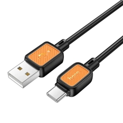 Hoco X108 andmeedastus- ja laadimiskaabel | USB-A kuni USB-C | 15W | 1m | must