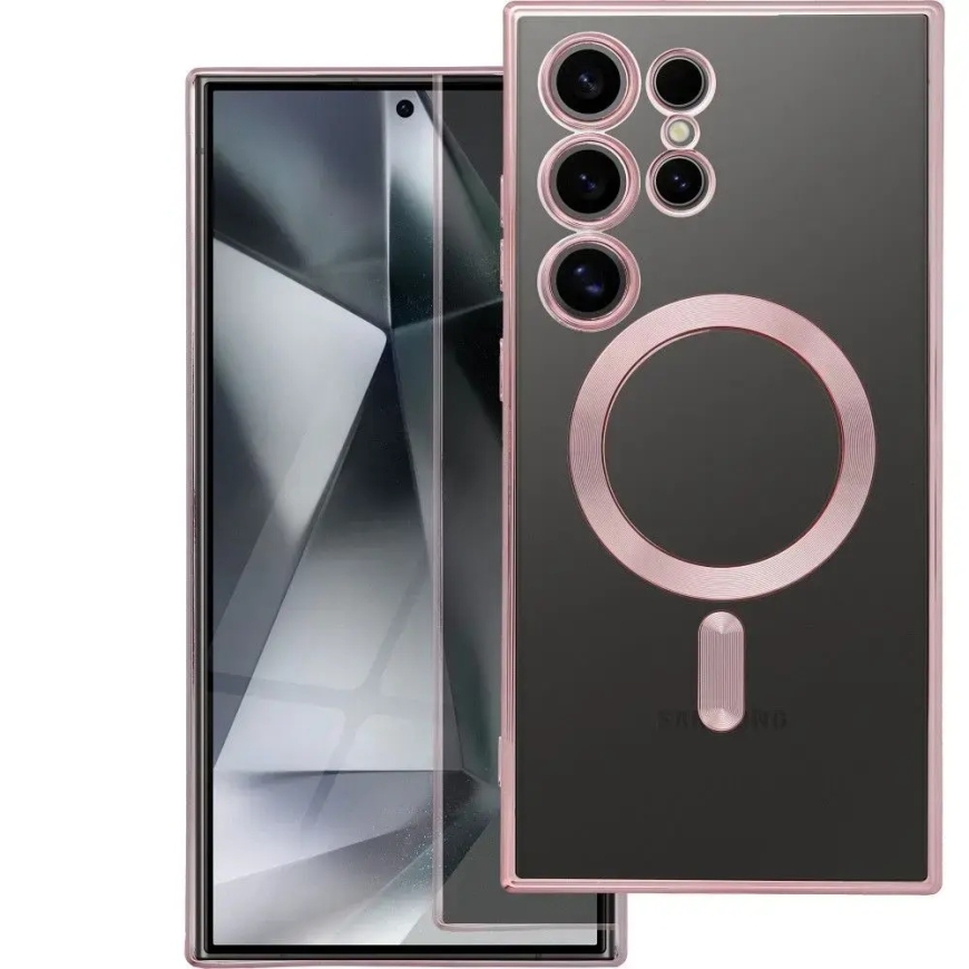 Electro Mag чехол с поддержкой MagSafe для телефона Samsung Galaxy S25 Edge (S937) розовый