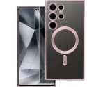 Electro Mag telefono dėklas su MagSafe palaikymu Samsung Galaxy S25 Edge (S937) rožinis
