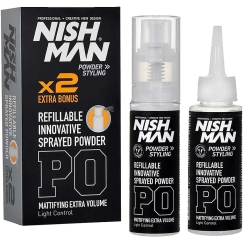 Nishman Powder Styling Additional P0 Hair Styling Powder, 2×20 g