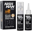 Nishman Powder Styling Papildu P0 matu veidošanas pulveris, 2×20 g