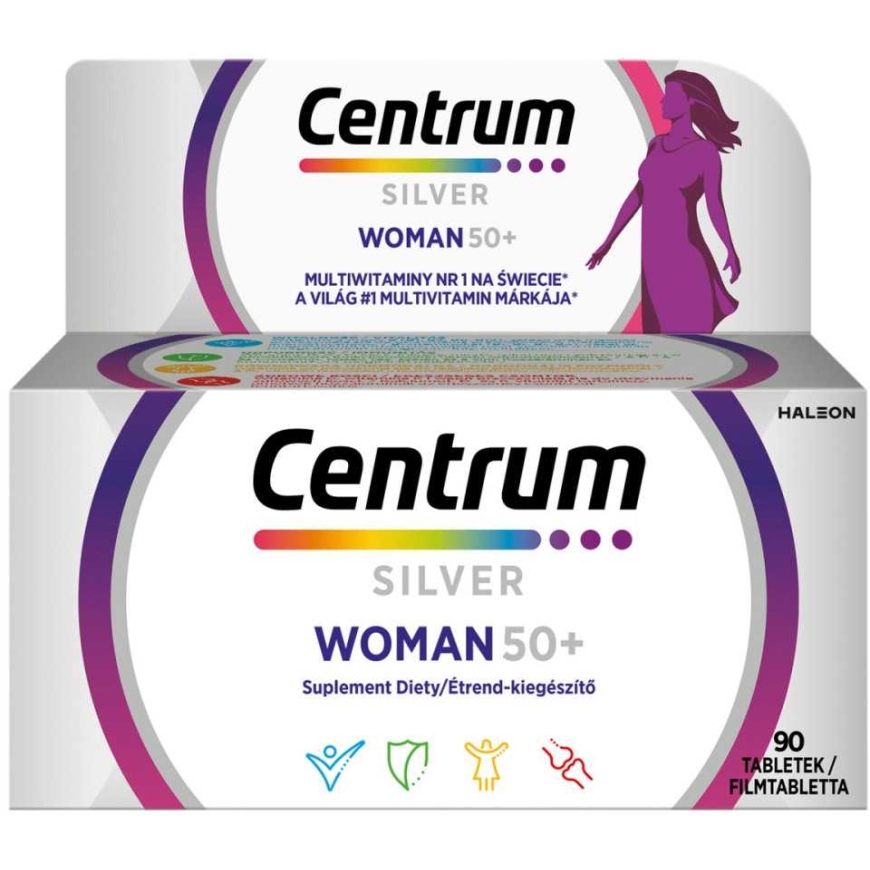 Centrum "Серебряная Женщина 50+" мультивитаминный добавка для женщин, 90 таблеток