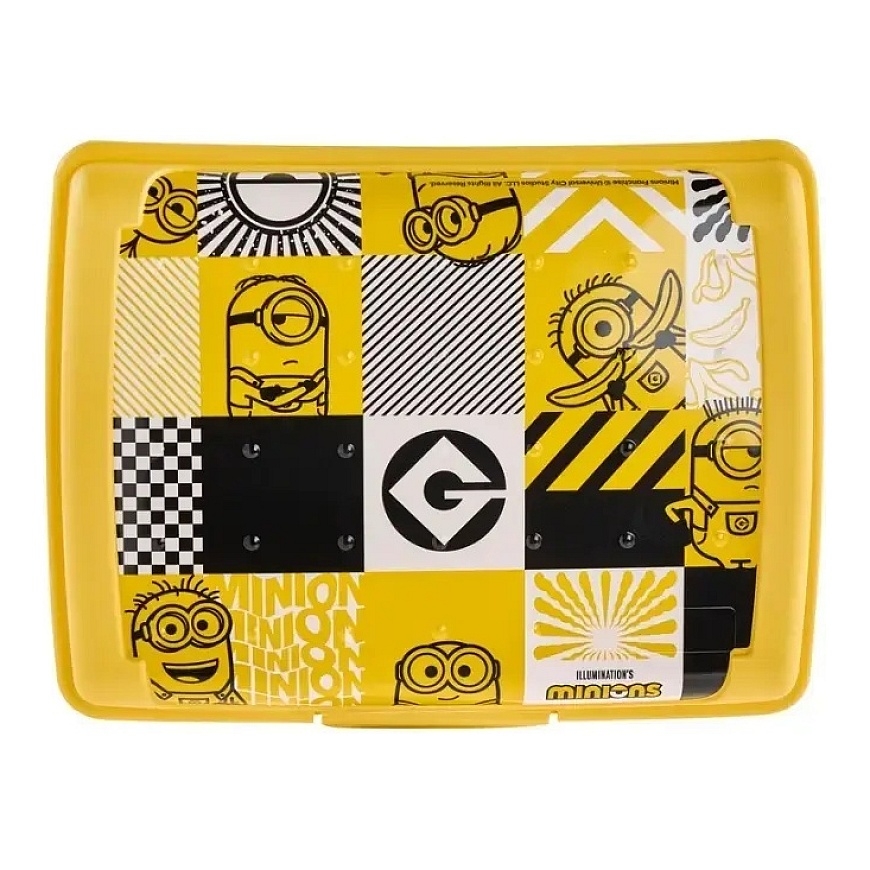 Toidu hoiukarp deco-click-box mini 0.5L Carla "Minions Mosaic" 17x13x3.5cm kollane – 2