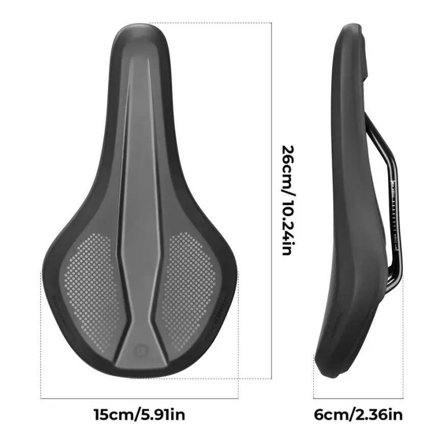 Rockbros B824 sportinis ergonomiškas dviračio sėdynė - juoda – 5