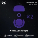 X-Raypad Obsidian Air Hiiren Jalakset | Purppura, x2, Logitech G Pro X Superlight