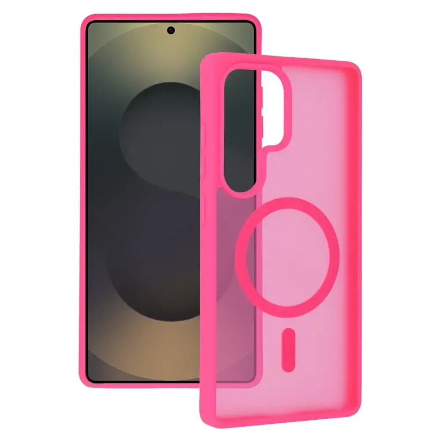 Tel Protect Aura Matte phone case with MagSafe support for Samsung Galaxy S26+ (S947) pink
