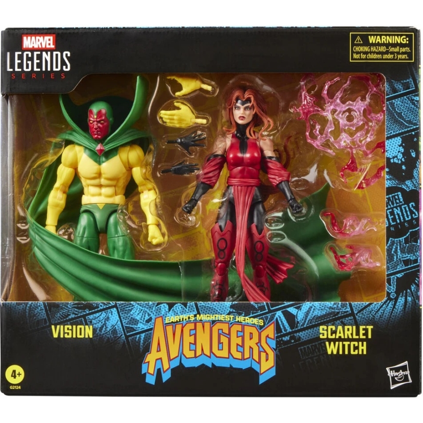 Hasbro Marvel Legends Серия Мстители: Сильнейшие герои Земли Набор фигур Вижен и Алого Ведьмака 2 фигуры 15см