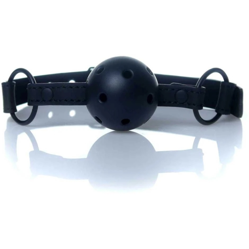 Fetish B Series Fetish B serijos rutulinis kamštelis su skylutėmis kvėpuoti bdsm vergiją – 4