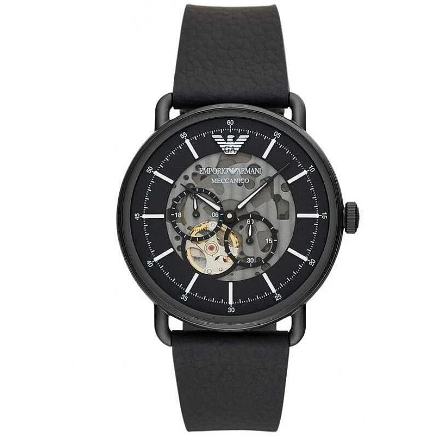 Vyriškas laikrodis EMPORIO ARMANI AVIATOR AUTOMATIC AR60028 + BOX (zi099c)