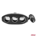 Kolmepesa laadija 2x USB A ON/OFF nupp 12/24V 100W 70cm AMIO-04362