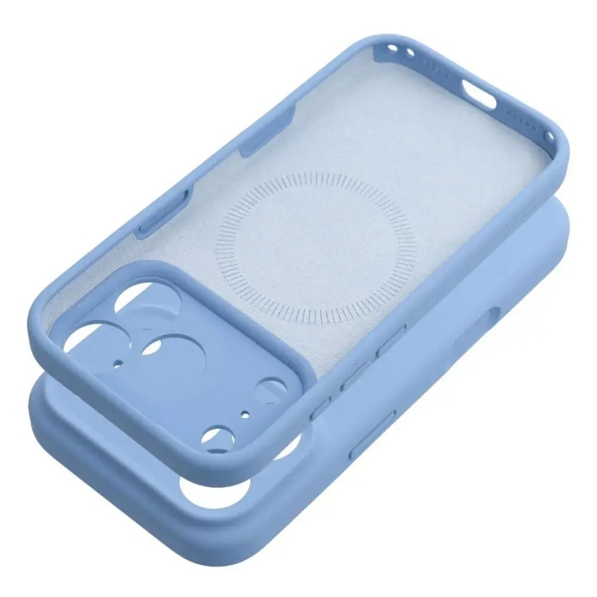 Case for iPhone 18 Pro / 17 Pro Forcell F-Protect Rubber Premium compatible with MagSafe light blue – 2