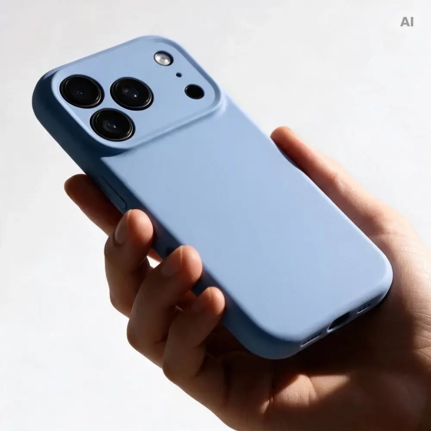 Dėklas iPhone 18 Pro / 17 Pro Forcell F-Protect Rubber Premium suderinamas su MagSafe šviesiai mėlynas – 4