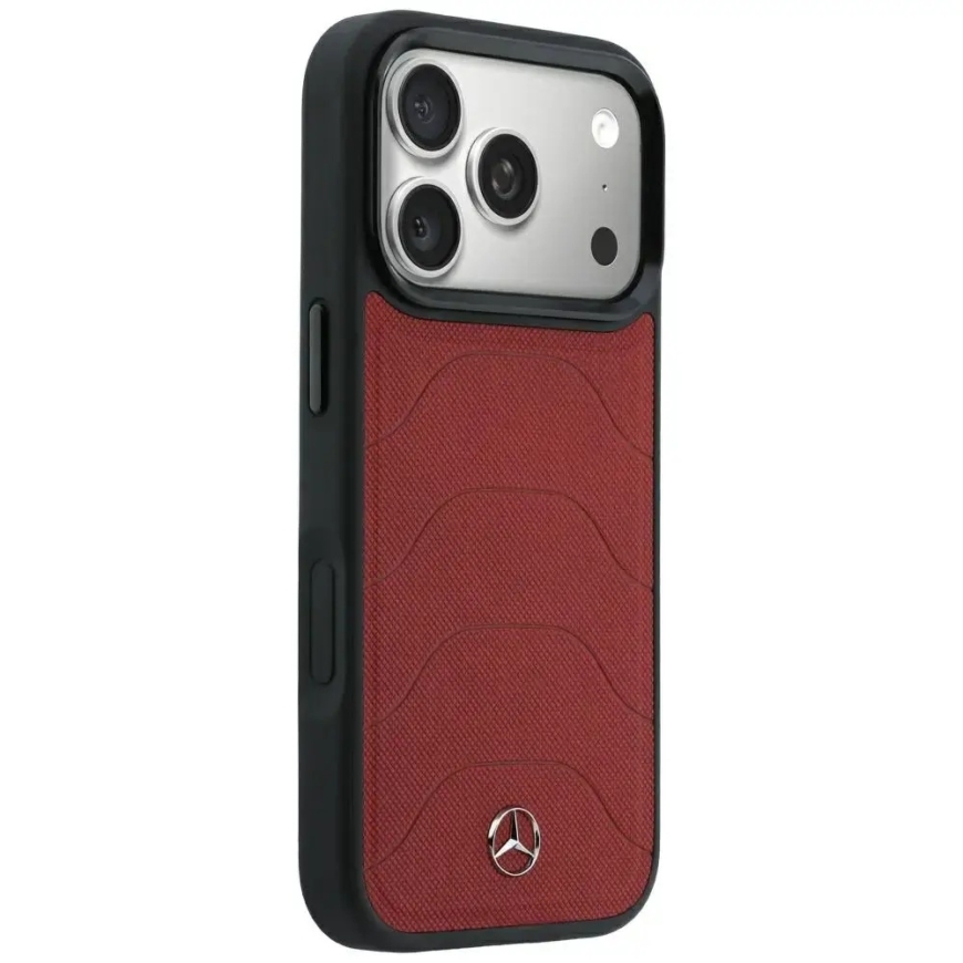 Mercedes Leather Mesh with Bow Line telefoni ümbris MagSafe toega iPhone 18 Pro Max | iPhone 17 Pro Max punane – 4