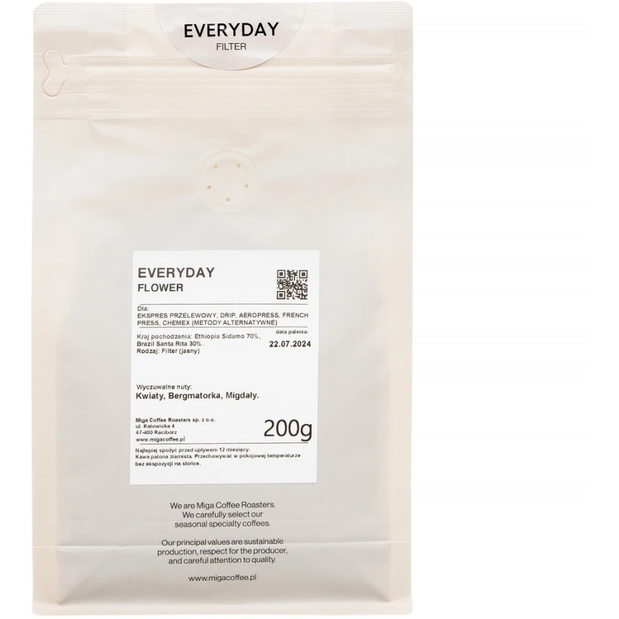 Kavos pupelės Miga Coffee Kasdieninės gėlės Filtruotos kavos pupelės 200g – 2