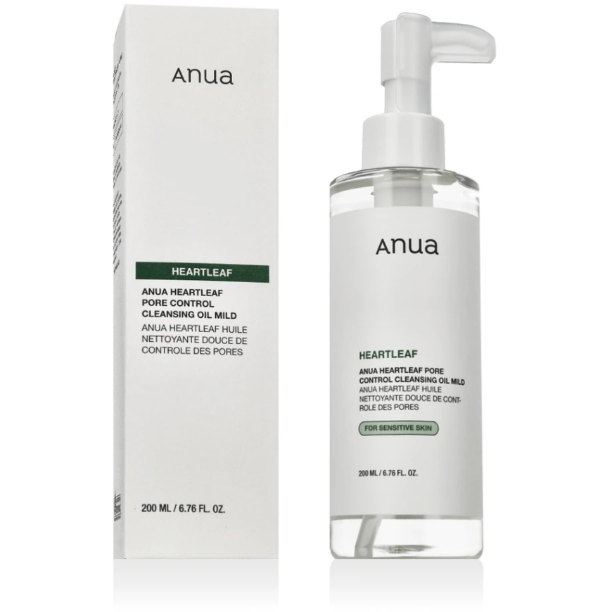 "Anua Heartleaf" poorude kontrolli puhastusõli, õrn, 200 ml