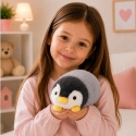 Lean Toys Pehmopenguin, harmaa, 16 × 10 × 9 cm