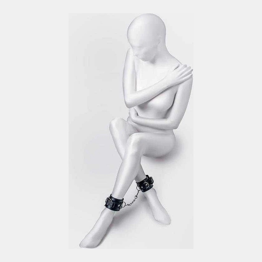 Toyfa Anonymo roku dzelži, PU āda, melni, 26.5 cm – 2