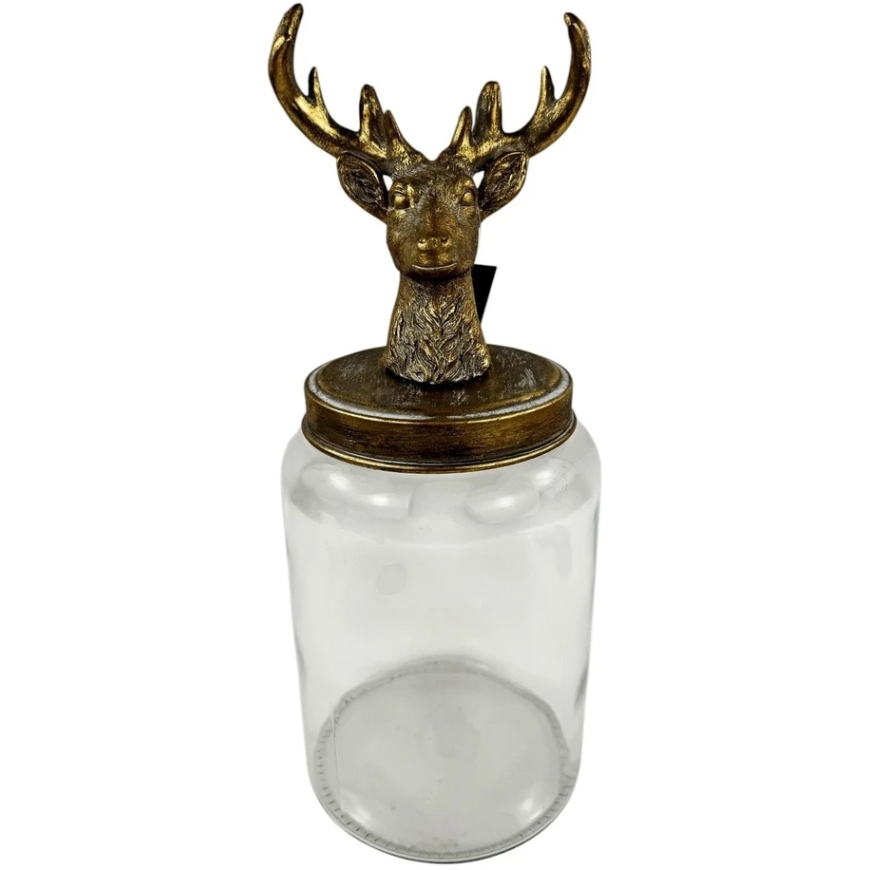 Mondex Stikla trauks ar briedi 16x16x39,5 cm