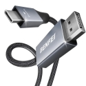 Benfei adapteris USB-C uz DisplayPort | pelēks Benfei adapteris USB-C uz DisplayPort | pelēks