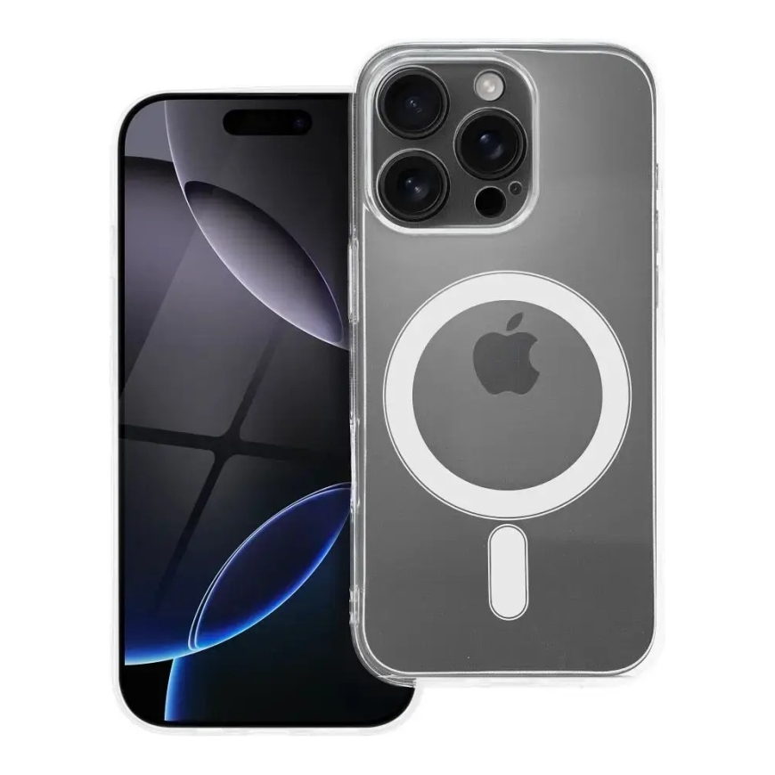 Clear 2 mm phone case with MagSafe support for iPhone 16 Pro transparent