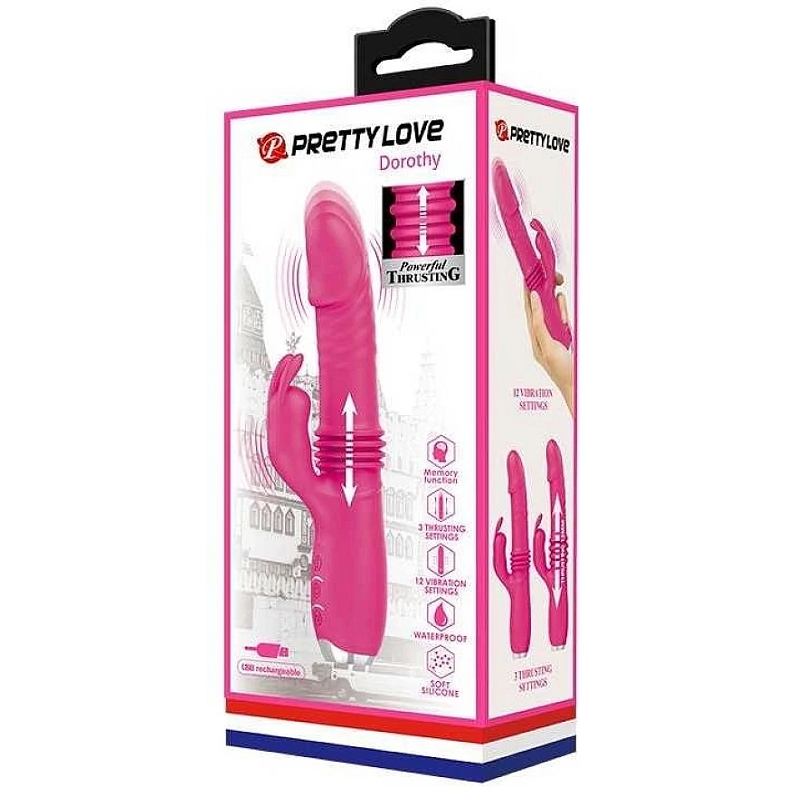 Pretty Love Sliding judesio klitorio vibratorius 19cm 12 režimų – 4