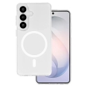 Glossy maciņš ar MagSafe atbalstu telefonam Samsung Galaxy S24 (S921) | S25 (S931) balts Glossy maciņš ar MagSafe atbalstu telefonam Samsung Galaxy S24 (S921) | S25 (S931) balts