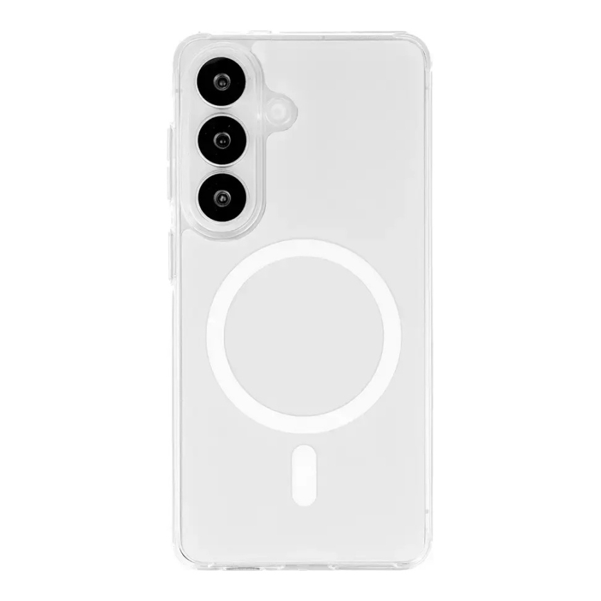 Glossy maciņš ar MagSafe atbalstu telefonam Samsung Galaxy S24 (S921) | S25 (S931) balts – 2