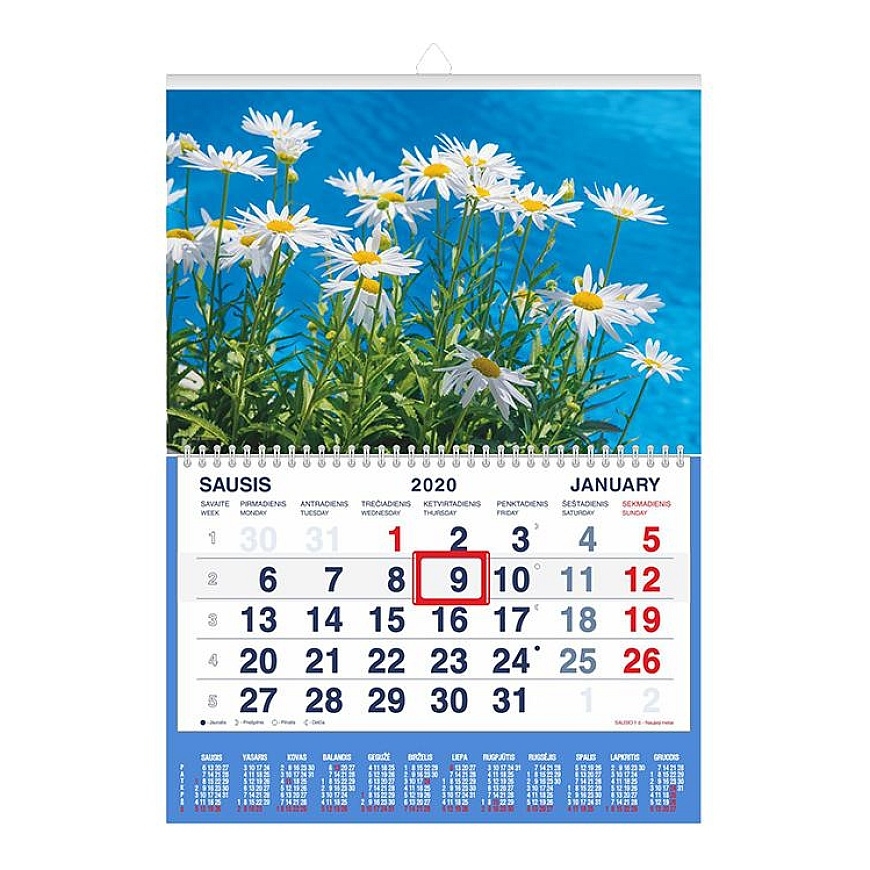 Mobile Service Piekārtais kalendārs RUDENS MOTĪVI 2027, 1 gab., 30,3 x 44,5 cm