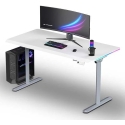 ULTRADESK QUEST gaming desk, 140x70cm, 72-120cm, gray-white ULTRADESK QUEST gaming desk, 140x70cm, 72-120cm, gray-white