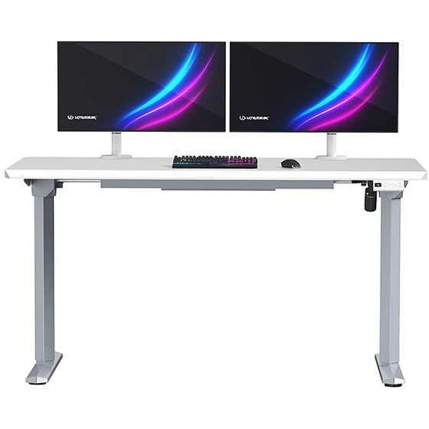 ULTRADESK QUEST spēļu galds, 140x70cm, 72-120cm, pelēki balts – 2