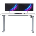 ULTRADESK QUEST gaming desk, 140x70cm, 72-120cm, gray-white ULTRADESK QUEST gaming desk, 140x70cm, 72-120cm, gray-white