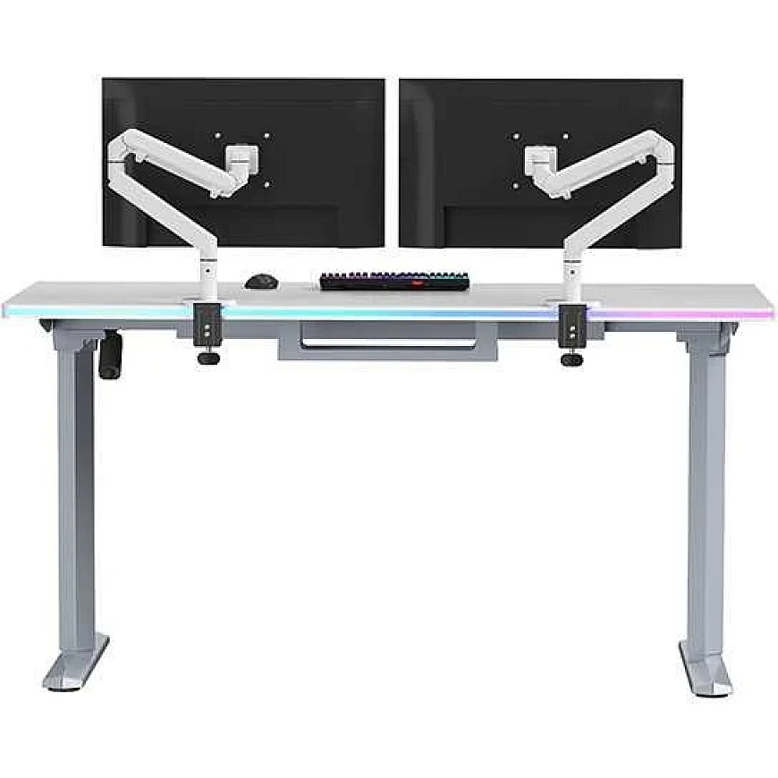 ULTRADESK QUEST игровая стол, 140x70см, 72-120см, серо-белый – 3