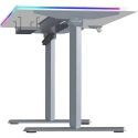 ULTRADESK QUEST gaming desk, 140x70cm, 72-120cm, gray-white ULTRADESK QUEST gaming desk, 140x70cm, 72-120cm, gray-white