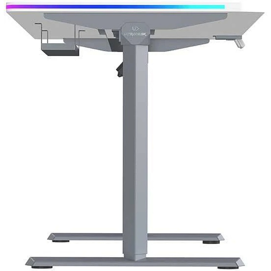 ULTRADESK QUEST gaming desk, 140x70cm, 72-120cm, gray-white – 5