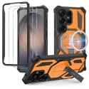 Tech-Protect MagBlast puhelimen kuori MagSafe-tuen kanssa Samsung Galaxy S26 Ultra (S948) musta oranssi Tech-Protect MagBlast puhelimen kuori MagSafe-tuen kanssa Samsung Galaxy S26 Ultra (S948) musta oranssi