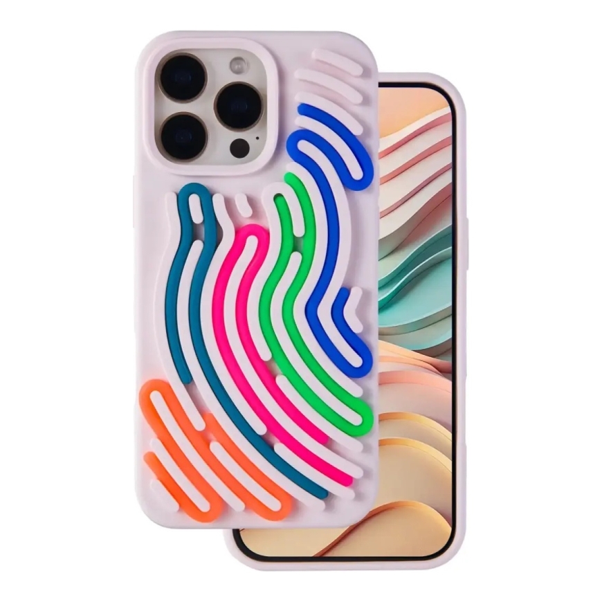 DIY Käärme puhelimen suojakuori iPhone 16 Pro Max vaaleanpunainen
