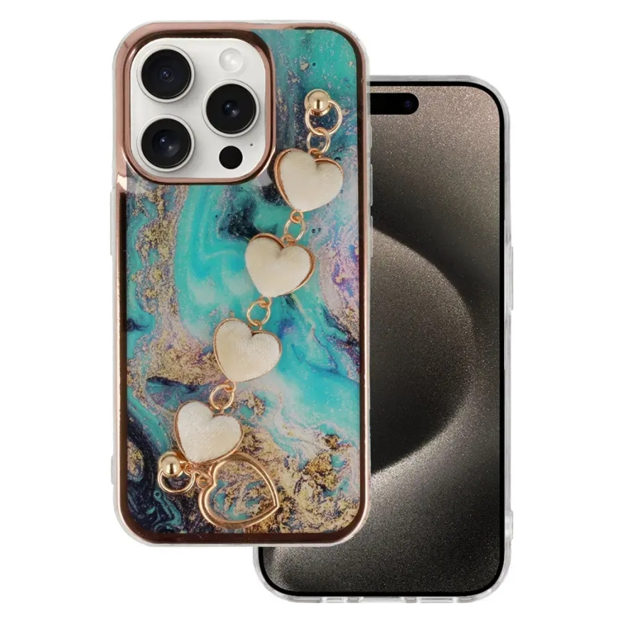 Trend maciņš telefonam iPhone 15 Pro zils (dizains 6)