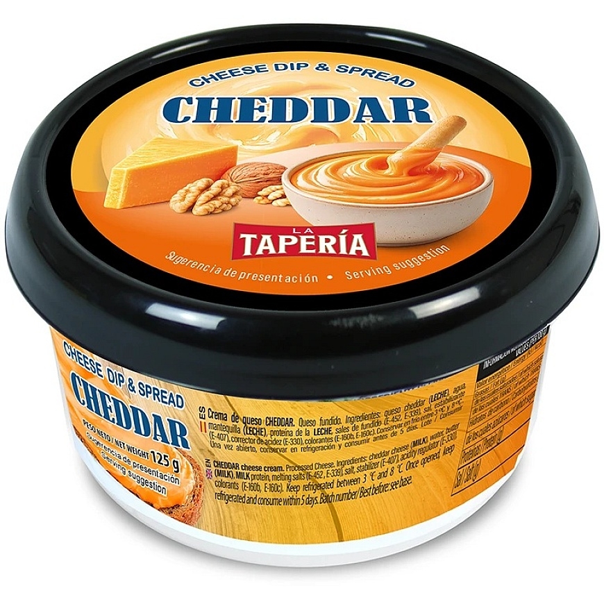 Spanish Cheese Slu Tepamas čederio sūrio kremas SPANISH CHEESE, , 125g
