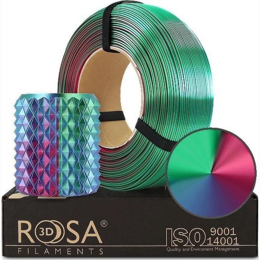 Rosa3D täiendav PLA Magic Silk kiud 1,75 mm 1kg – Aurora – 3