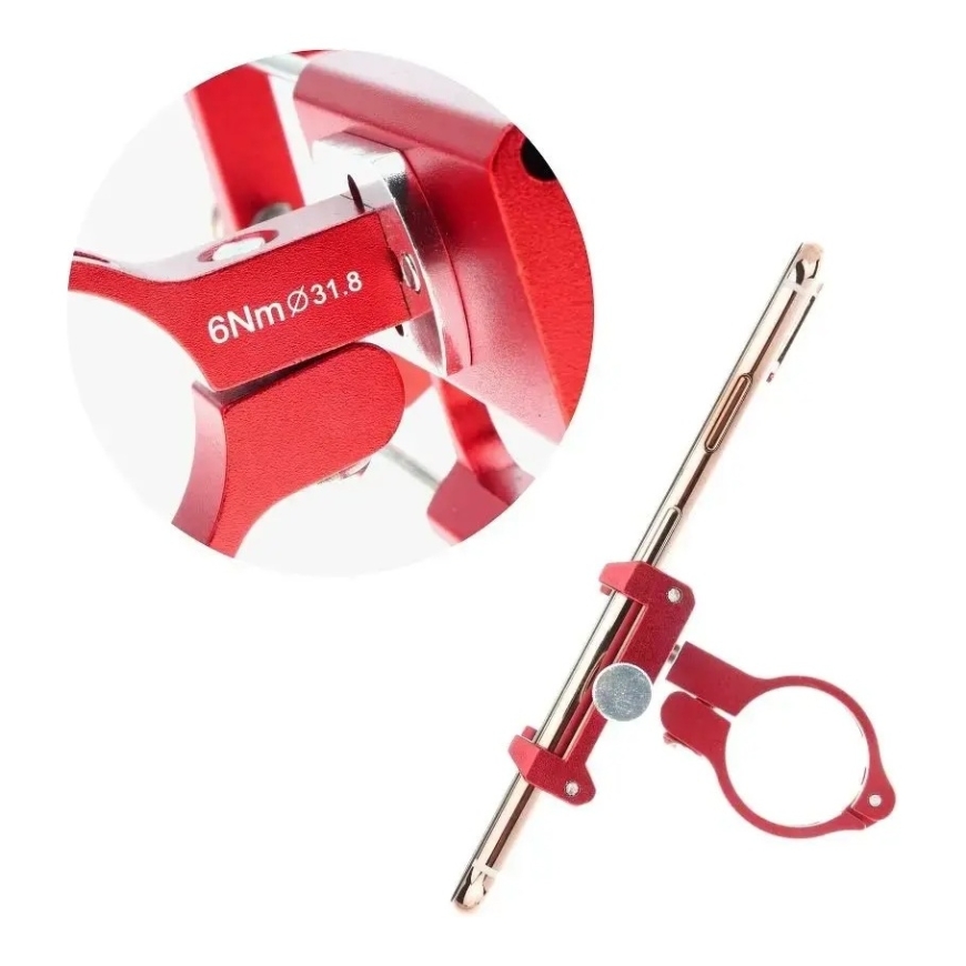 GUB bike holder for mobile phone G85 Aluminium red – 4