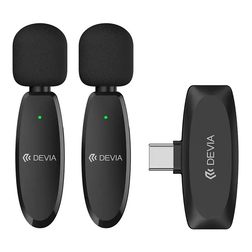 Devia mikrofons viedtālrunim Lite 1 USB-C 2in1 melns