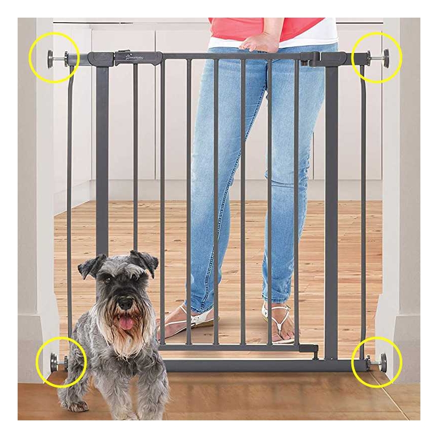 Dreambaby AVA Gate lemmikute turvaväravad (laius: 75–81 cm x kõrgus: 76) – hallid – 3
