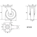 VOREL POLÜMEERSÜSTE KASTOR 160mm 87435 VOREL POLÜMEERSÜSTE KASTOR 160mm 87435