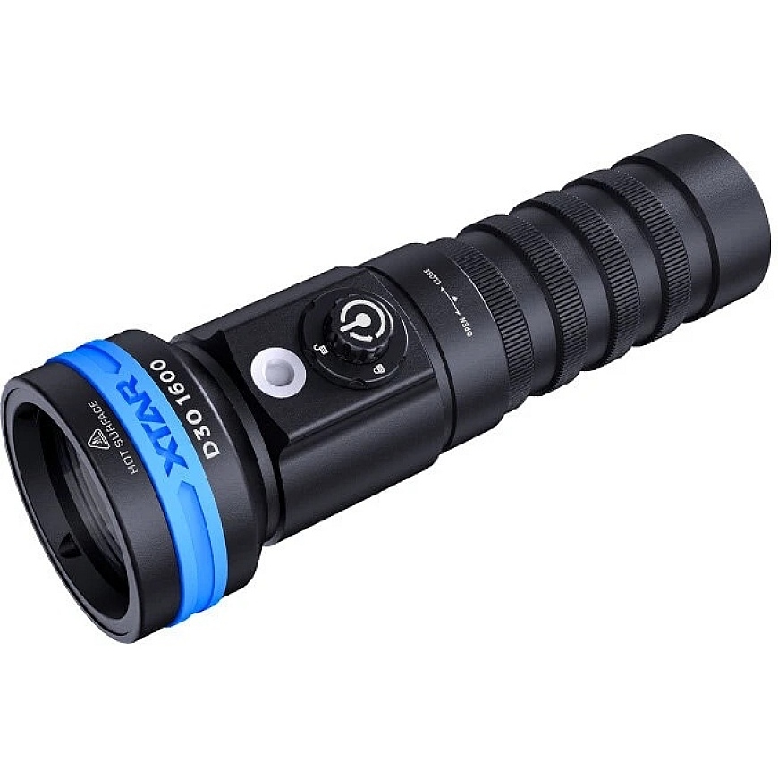 Diving Flashlight - Xtar D30 1600 Lumens, 100 M Waterproof, Rechargeable 26650 Battery, Black – 3